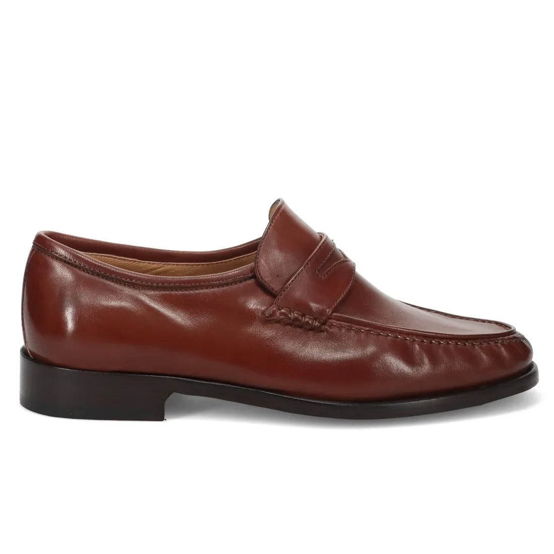 Mocassino tubolare Calpierre 4603 marrone in morbida pelle