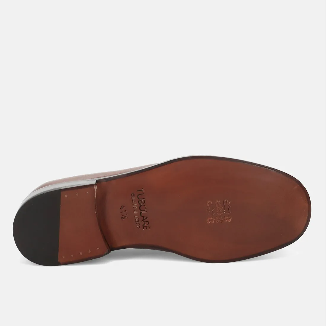 Mocassino tubolare Calpierre 4603 marrone in morbida pelle