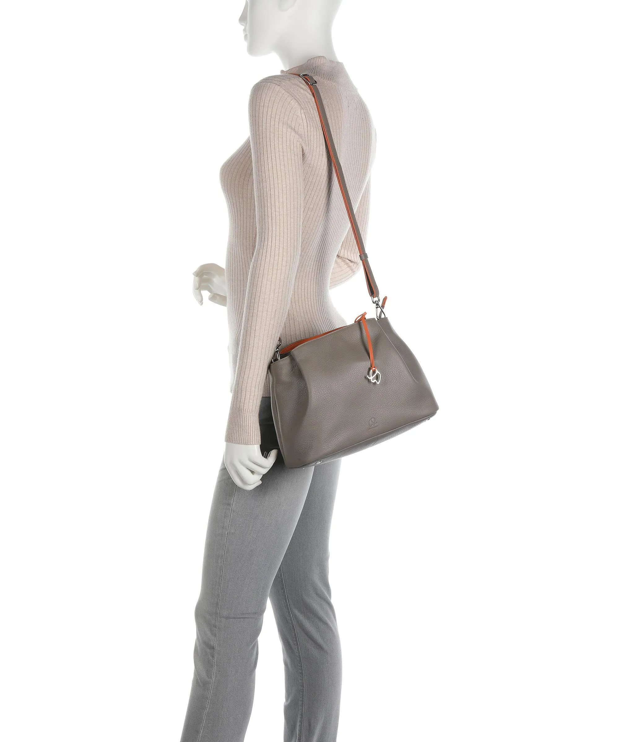  Mywalit Verona Borsa a mano nappa pelle grigio  