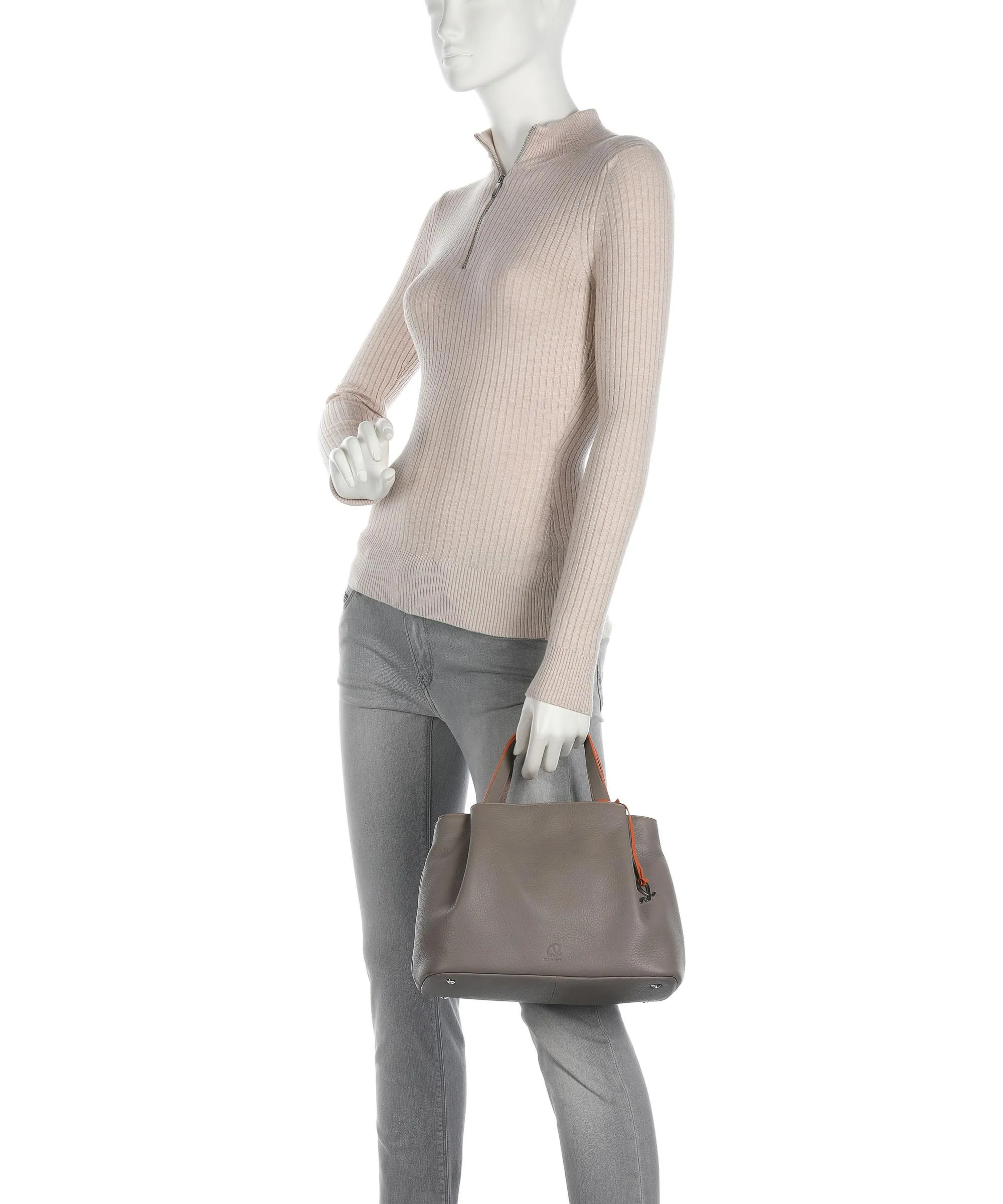  Mywalit Verona Borsa a mano nappa pelle grigio  