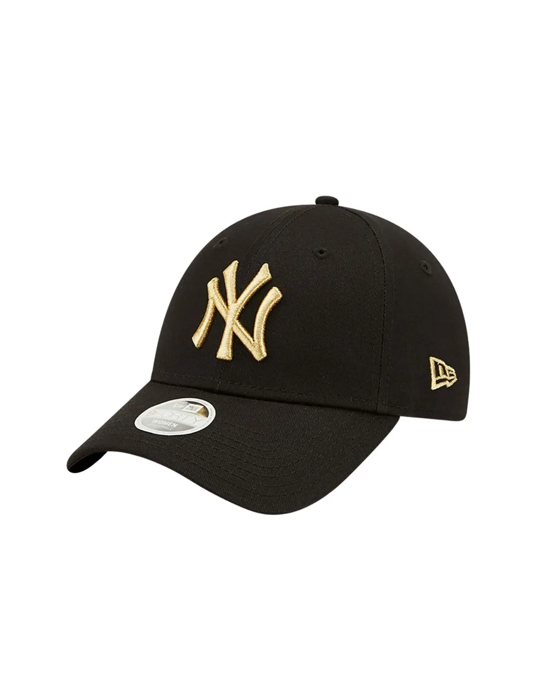 New Era 9Forty New York Yankees Cappellino nero con logo metallico