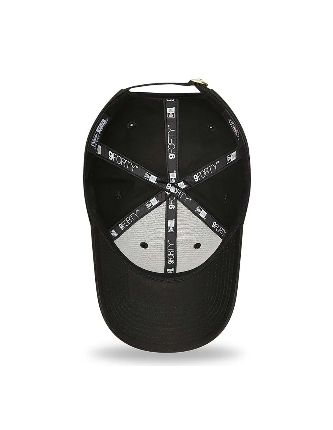 New Era 9Forty New York Yankees Cappellino nero con logo metallico