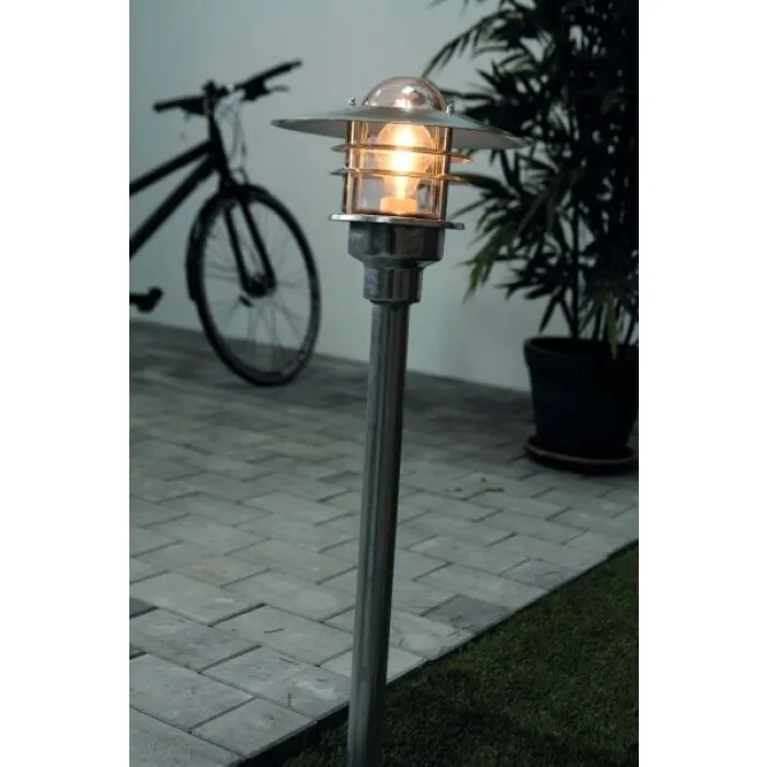 Nordlux AGGER Lampada da terra per esterno Zincato, 1-Luce