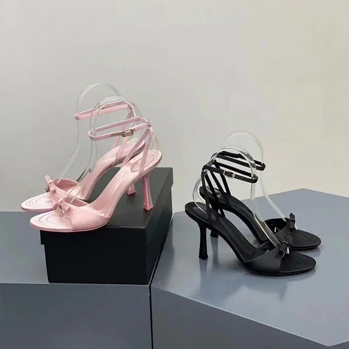 Nuovi sandali da donna con tacco alto Tendenza moda estiva Comfort Stivali peep toe Tacchi a spillo Scarpe da ballo jazz femmini