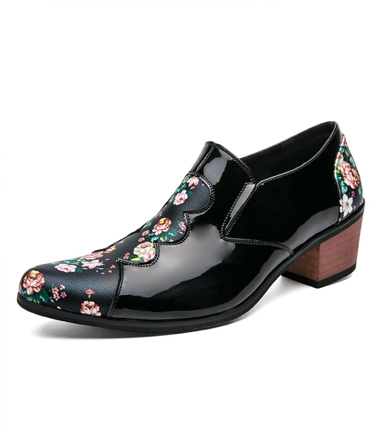 Nuovi uomini di moda Stivali eleganti a punta Scarpe con rialzo in altezza Tacchi alti da uomo Articoli di lusso per feste Banch