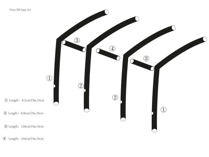Obelink Viera 280/390 Easy Air airtube principale destro/sinistro