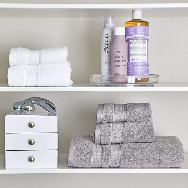 Organizzatore da bagno con 3 cassetti bianco