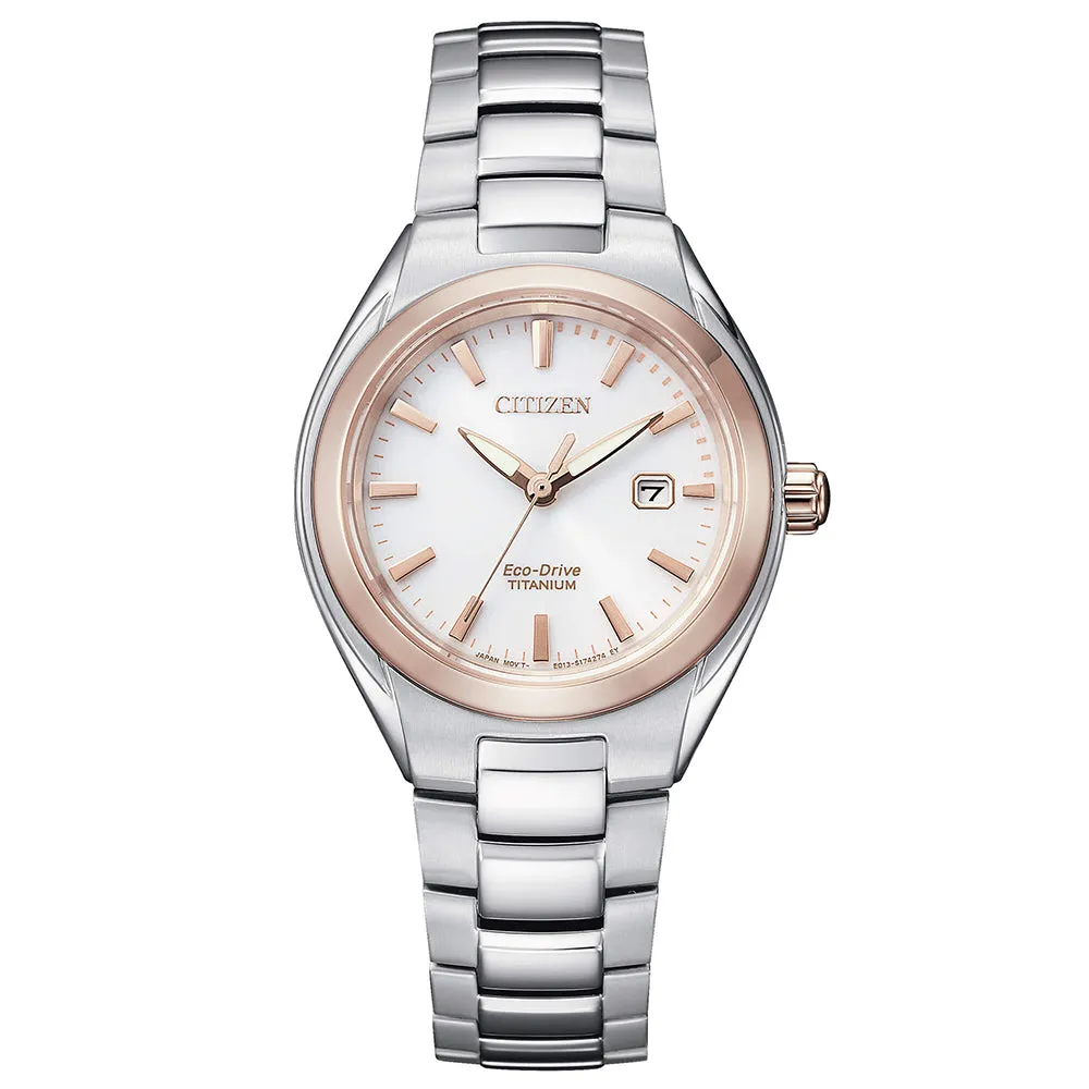 Orologio Donna Eco Drive Lady Super Titanio Rose Bianco Citizen