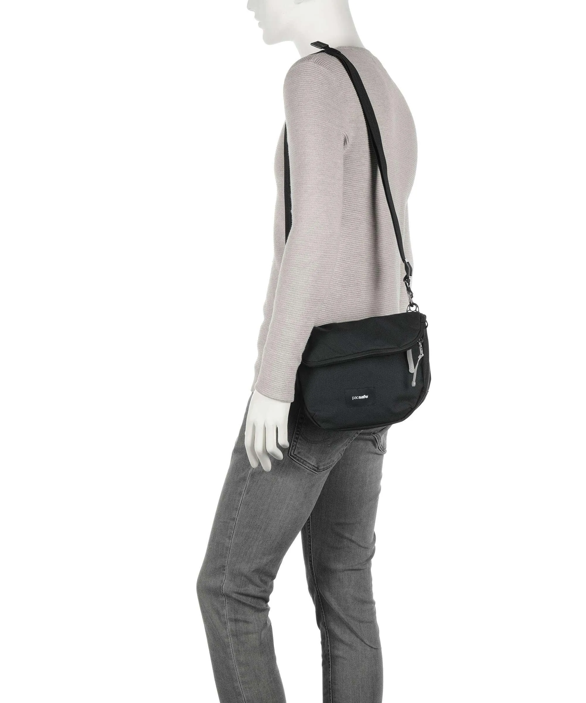 Pacsafe Go Saddle Borsa a tracolla poliestere riciclato rosa  