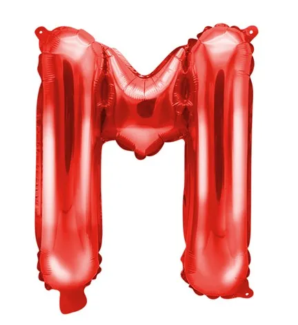 Palloncino rosso lettera M 35 cm