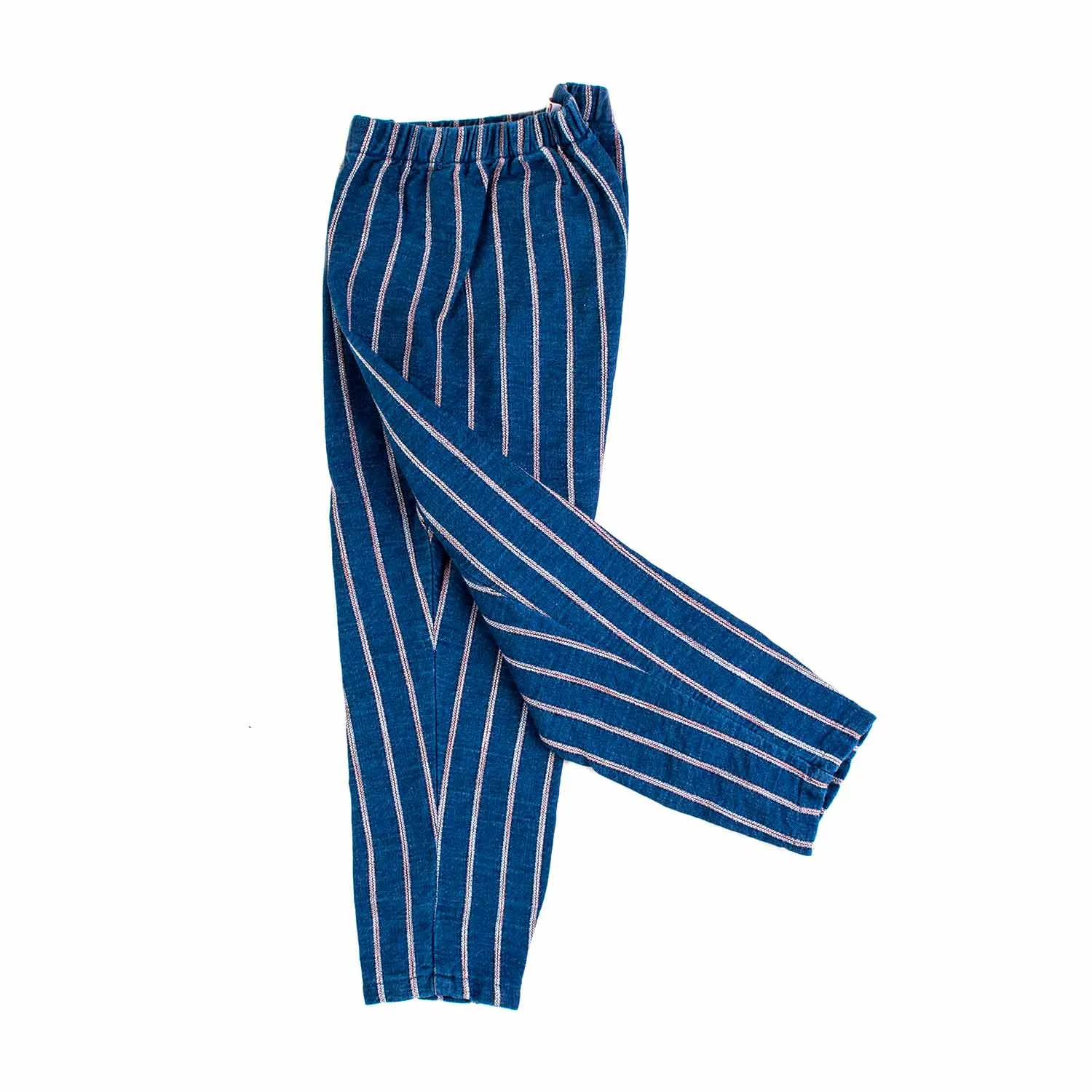 Pantalone Blu A Righe Bambina