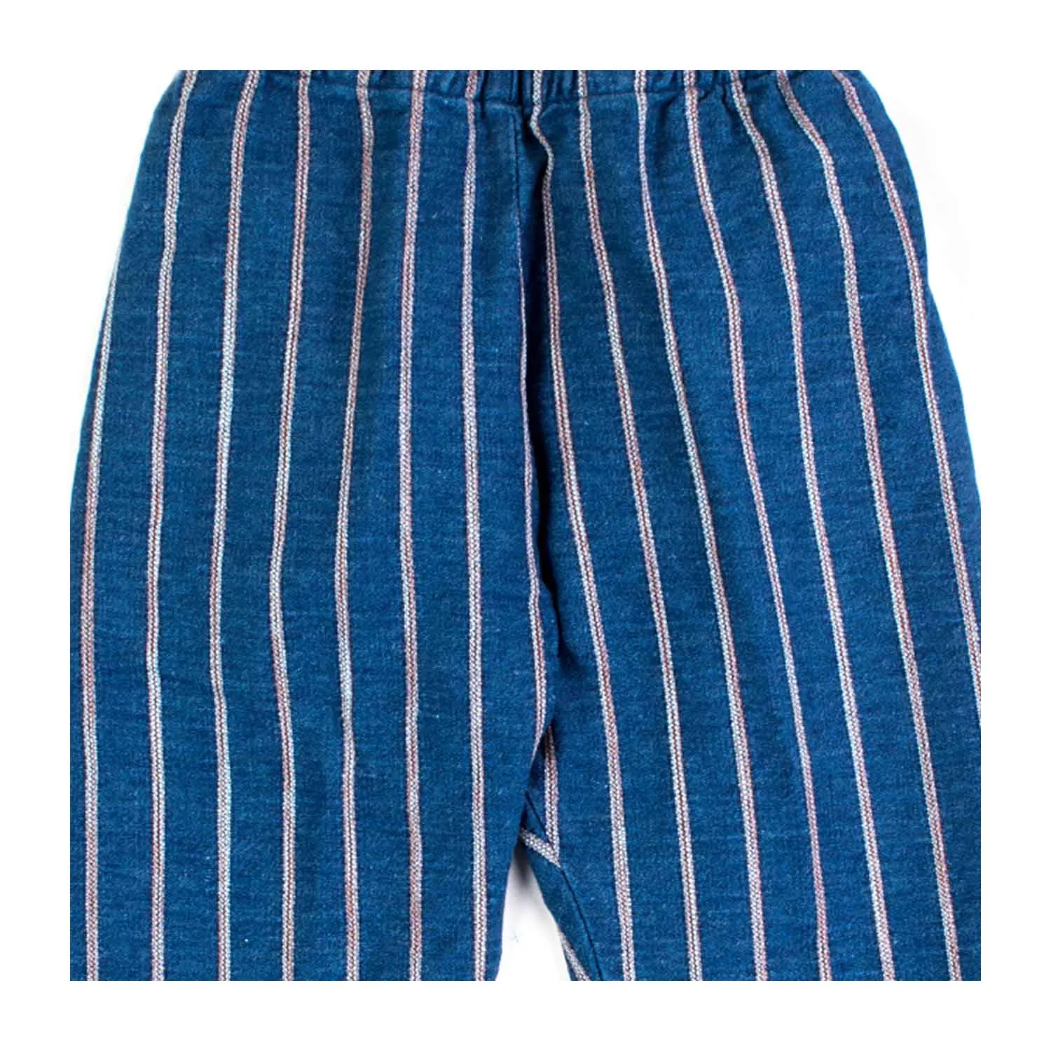 Pantalone Blu A Righe Bambina