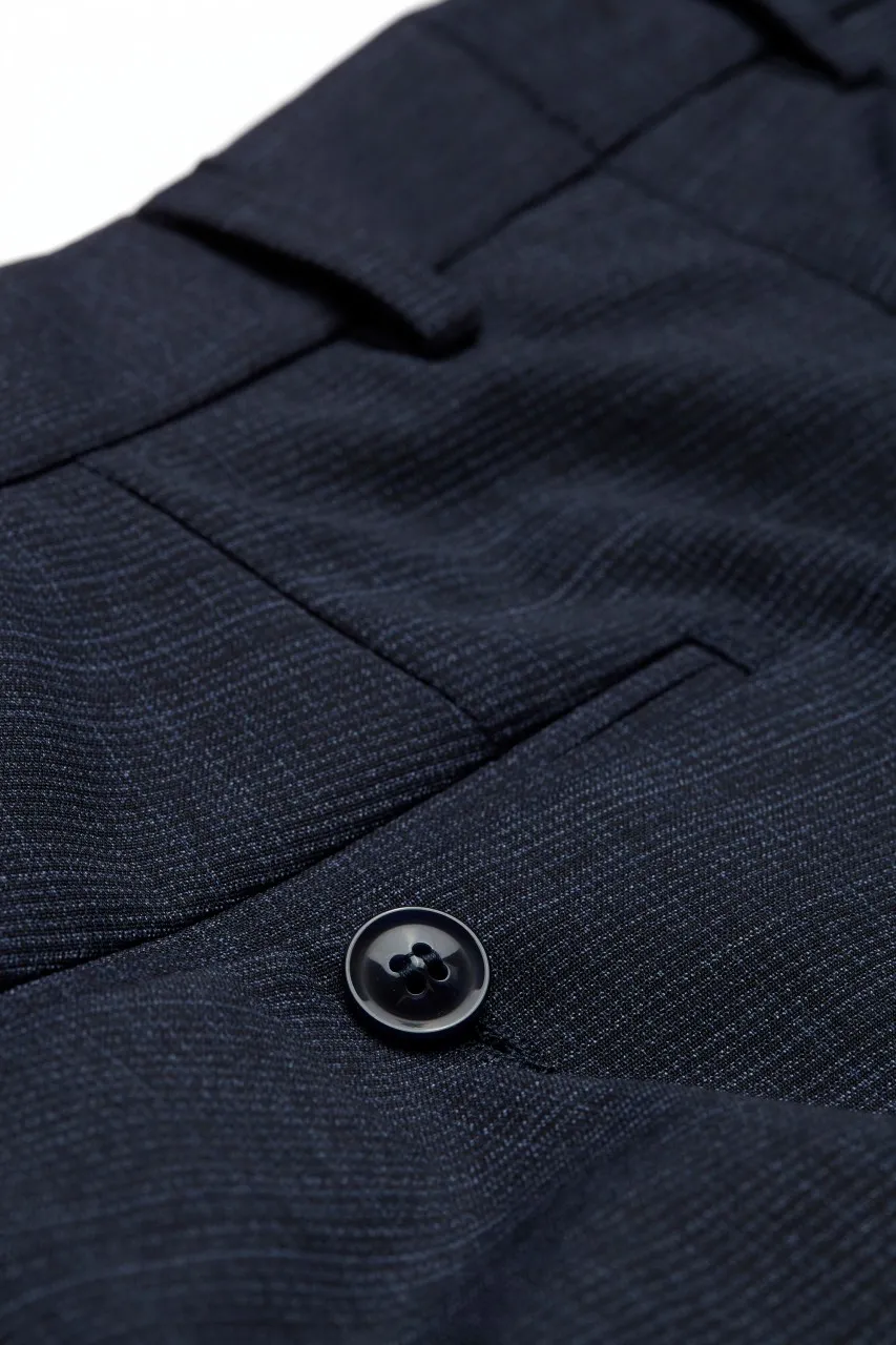 Pantalone digel blu fantasia principe di galles drop sei modern fit