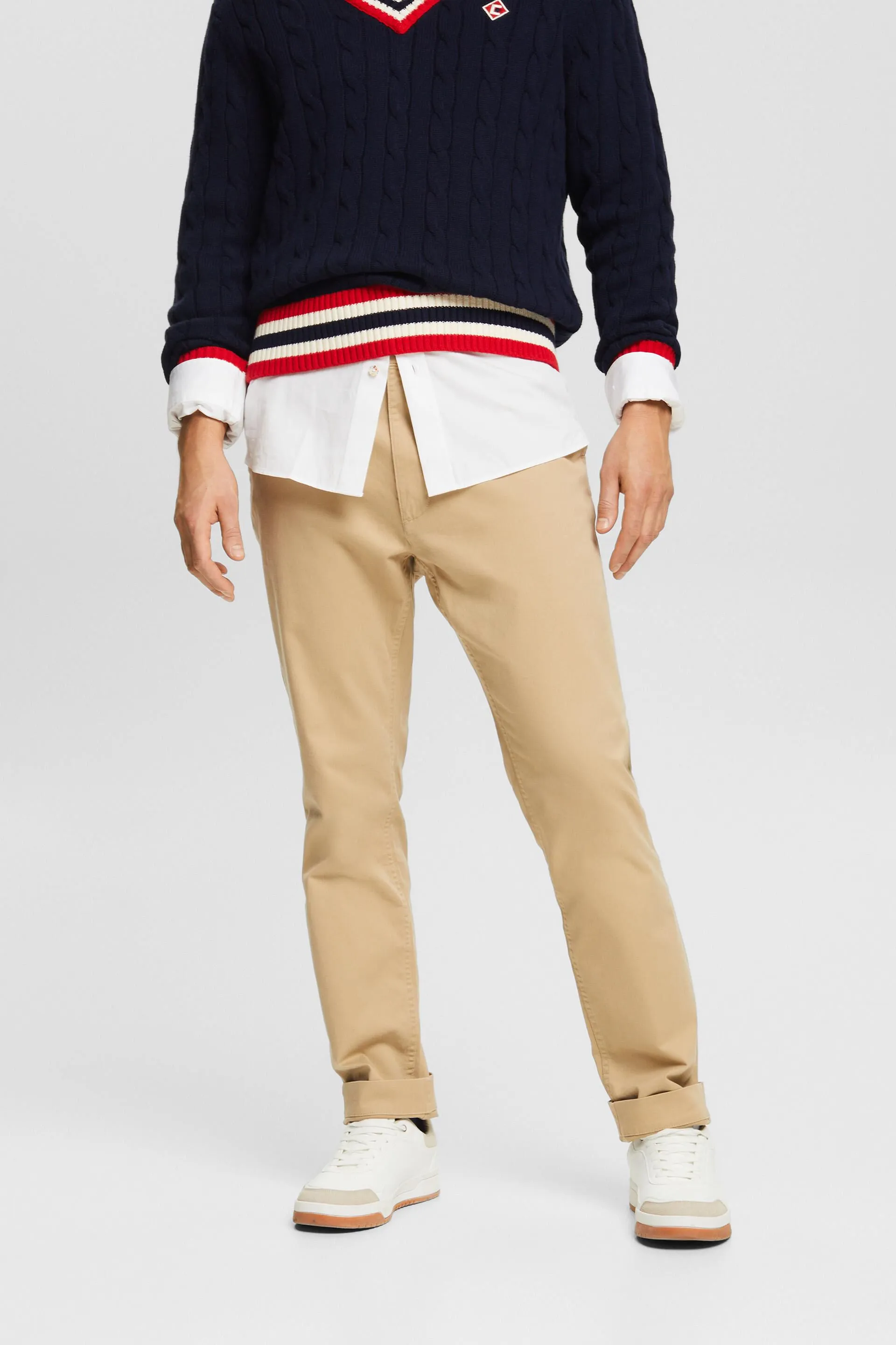 Pantaloni chino con gamba slim