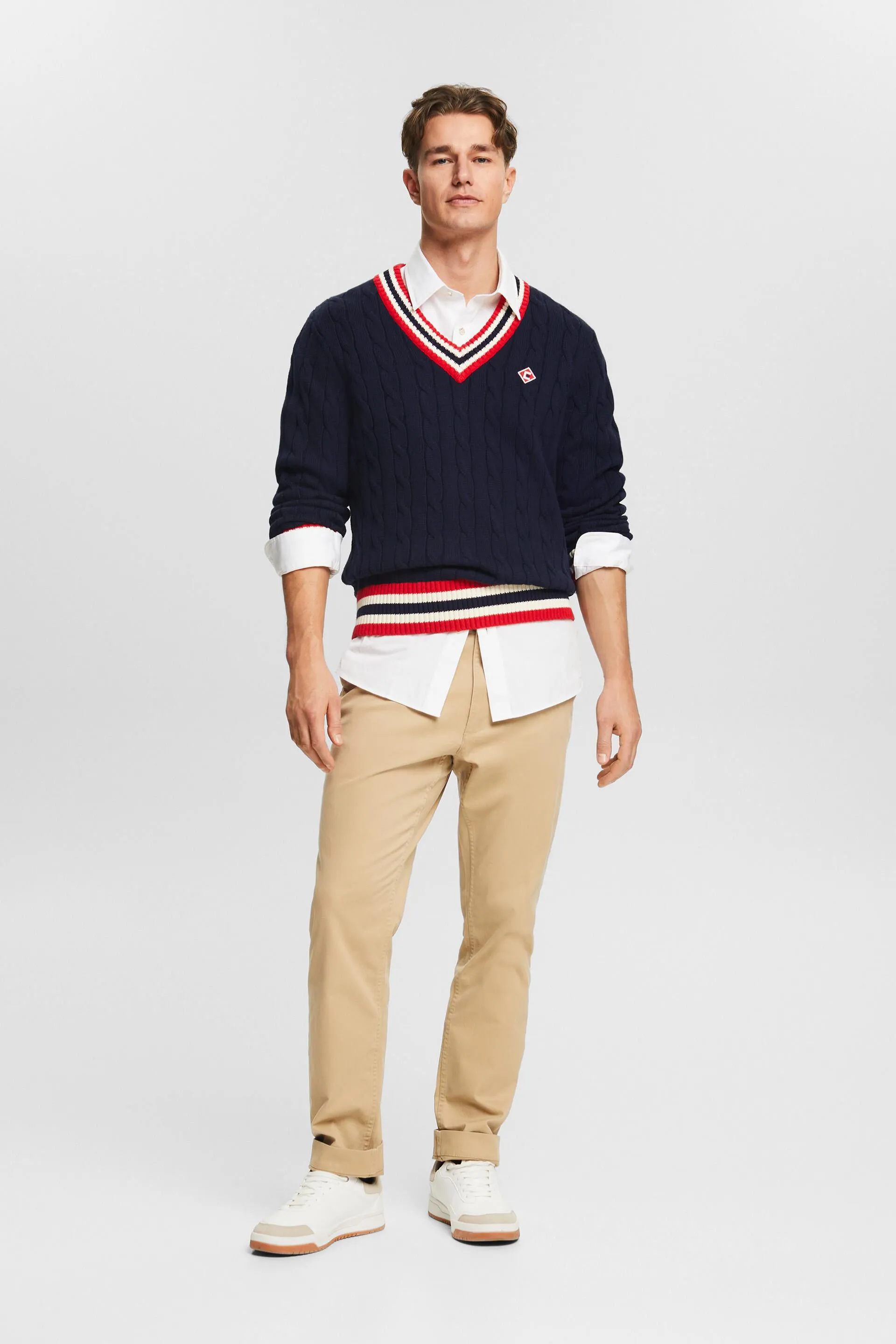 Pantaloni chino con gamba slim