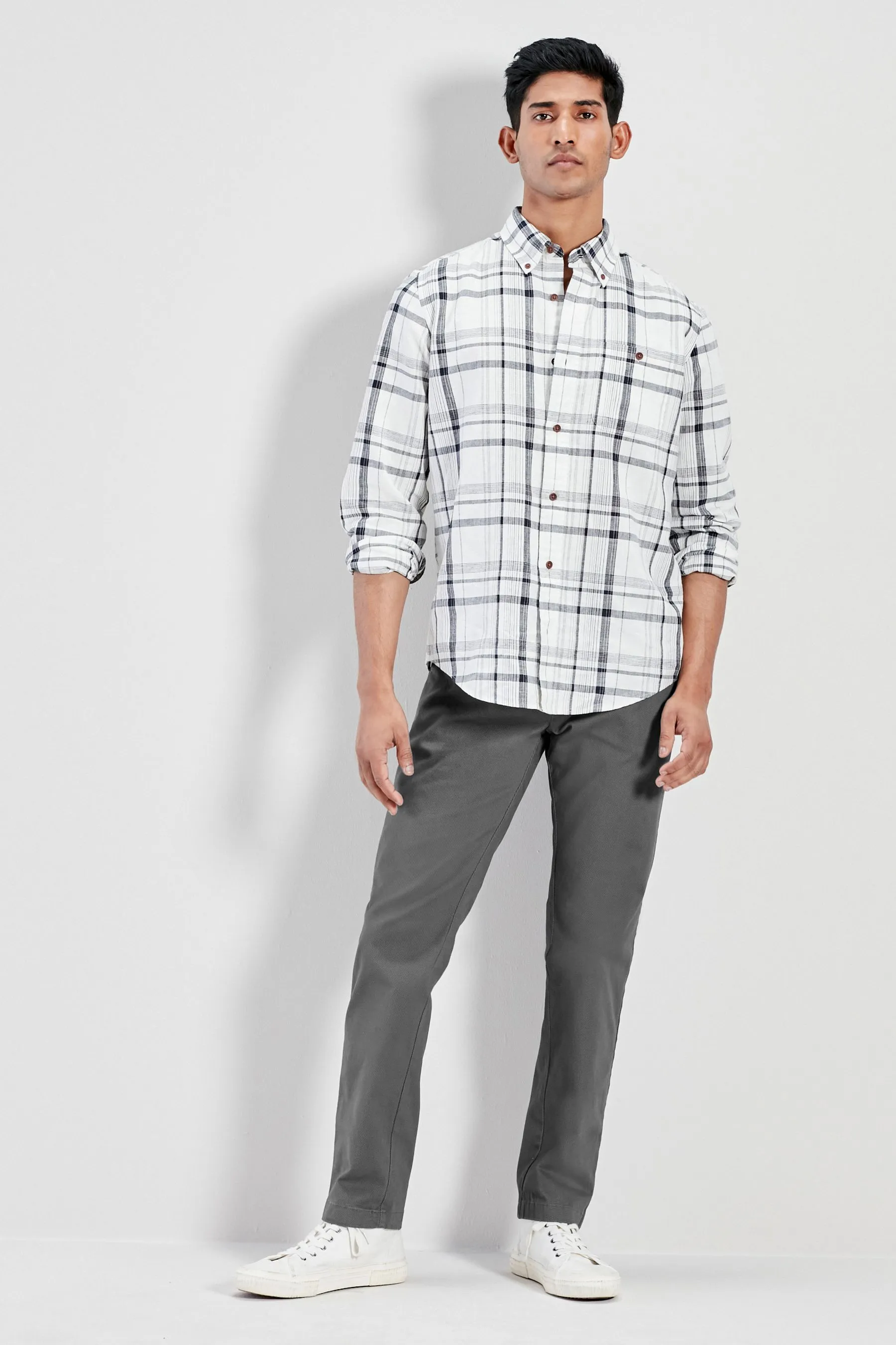 Pantaloni chino morbidi elasticizzati stampati