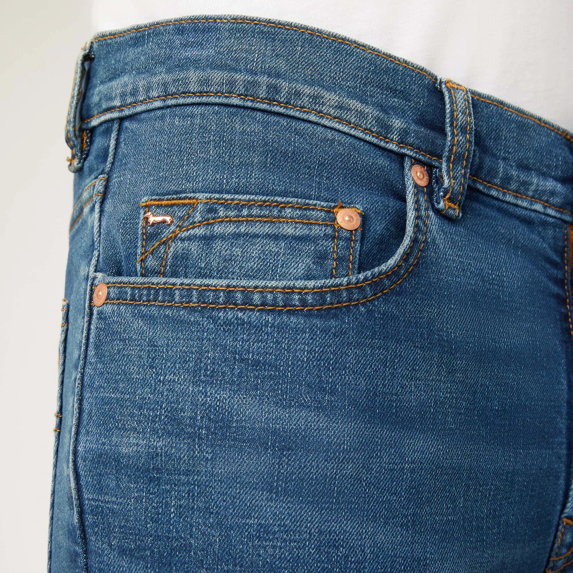 Pantaloni Narrow Fit In Denim
