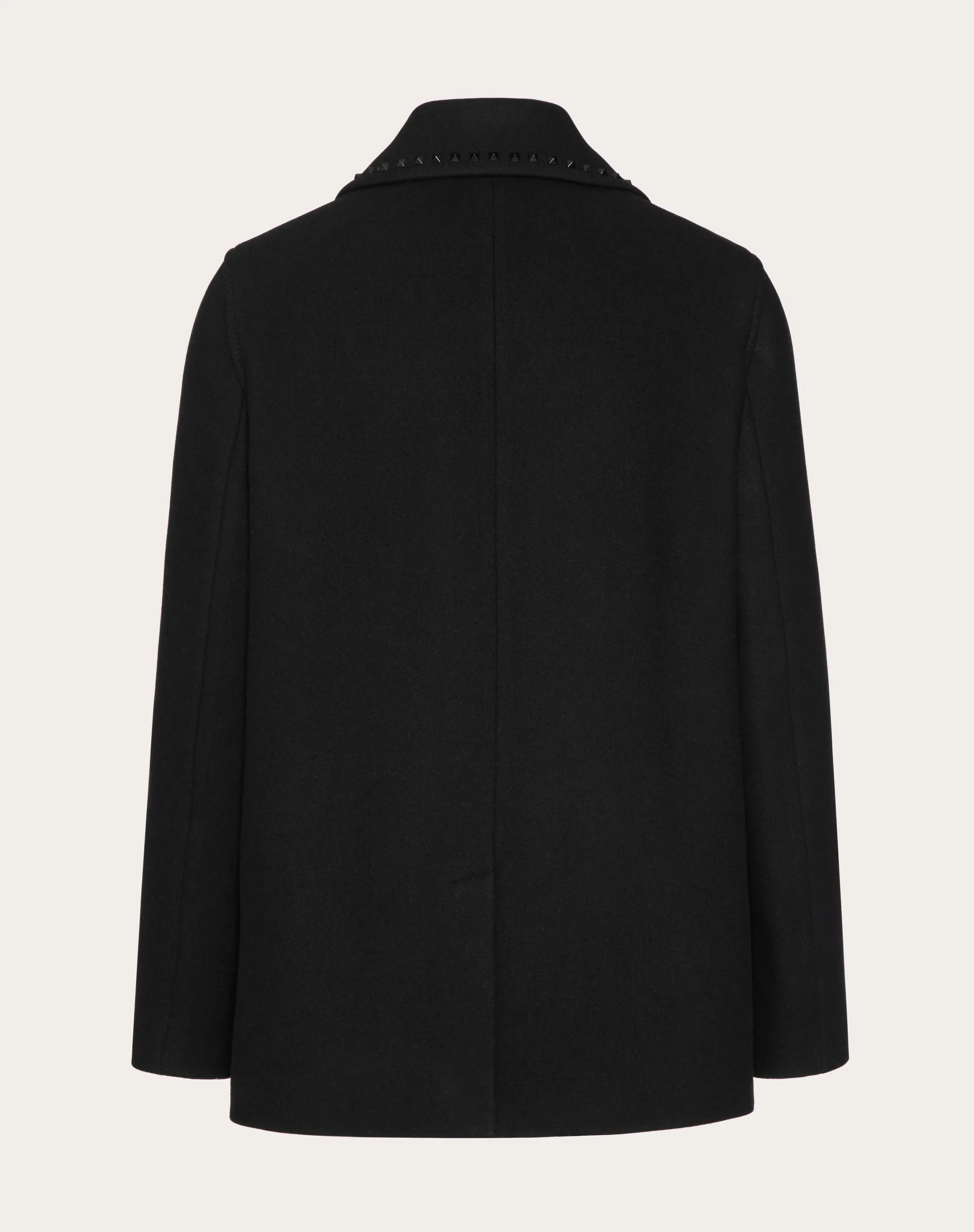 PEACOAT IN PANNO DI LANA CON BORCHIE BLACK UNTITLED