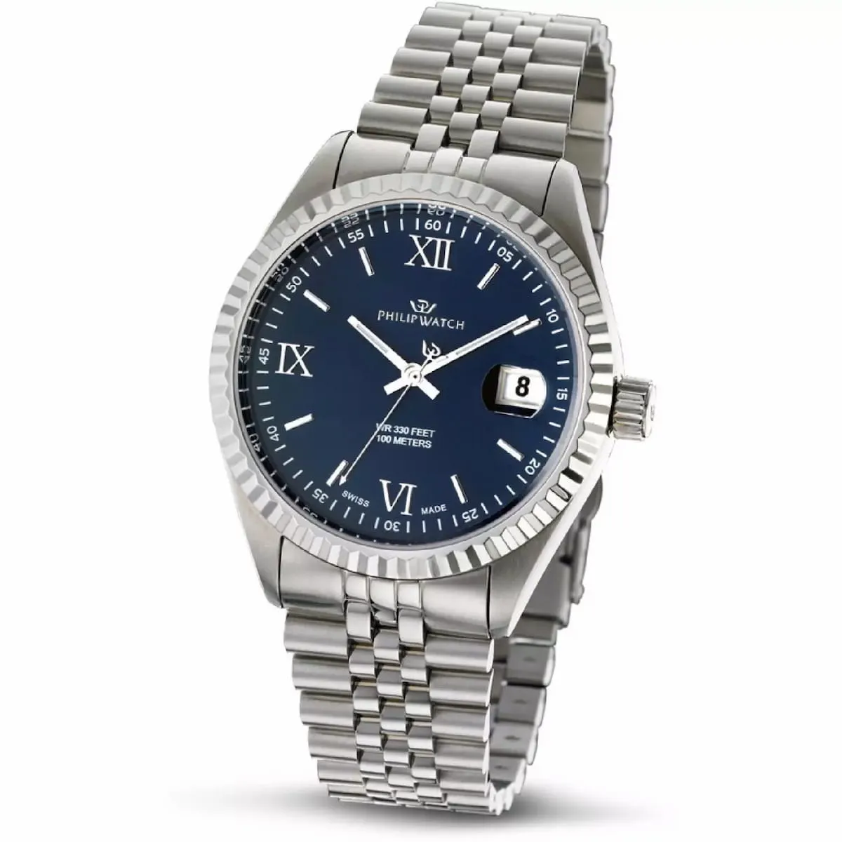 Philip Watch Caribe 39mm Blu Uomo R8253597062