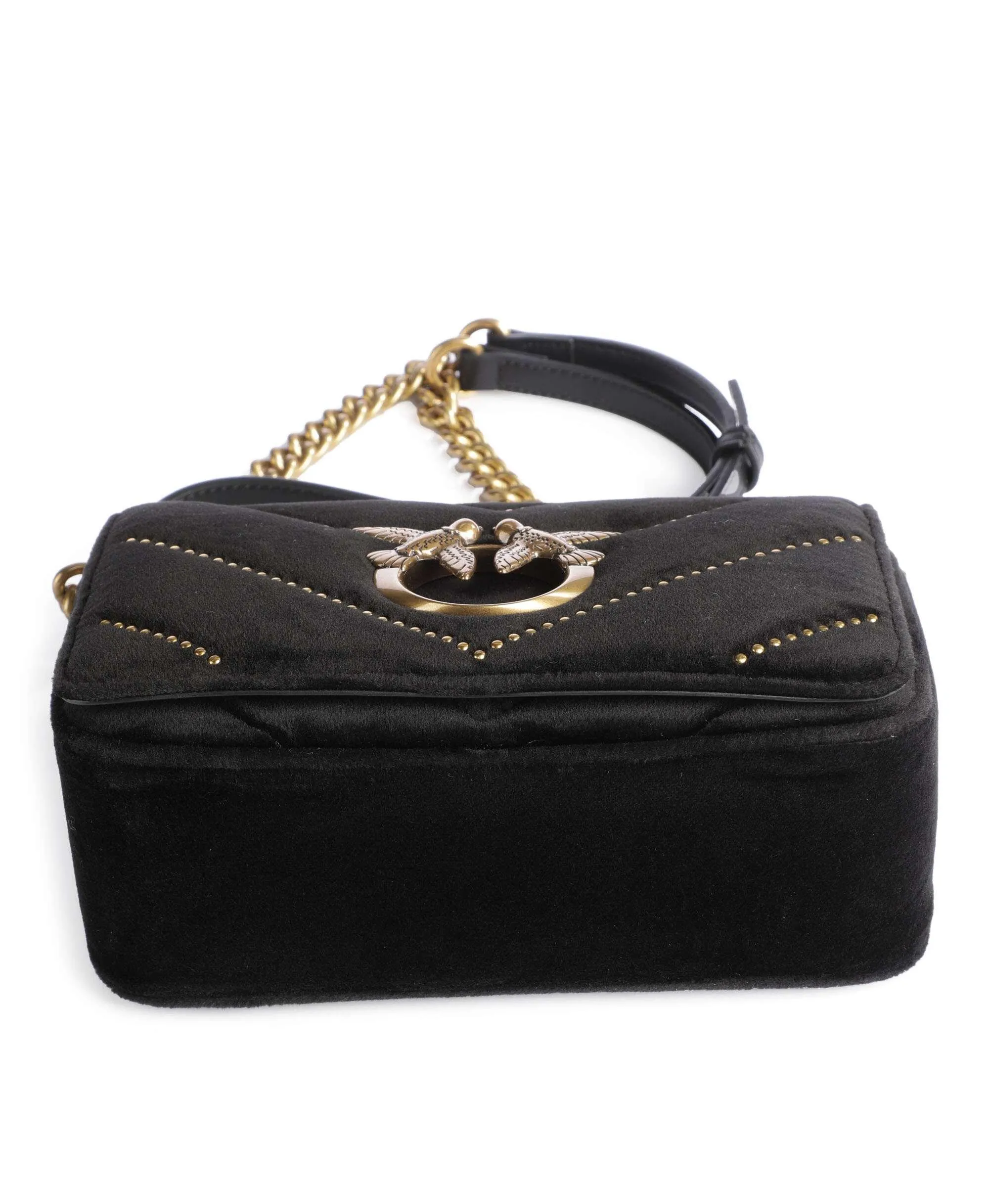  Pinko Love Click Mini Borsa a tracolla cotone nero  