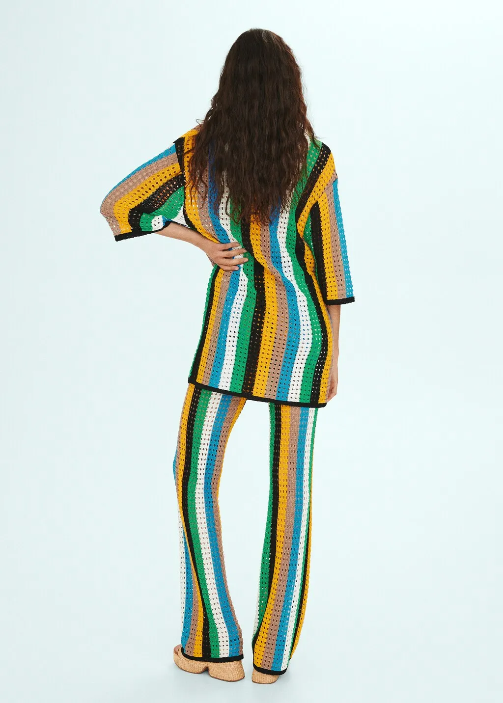 Polo maglia traforata oversize