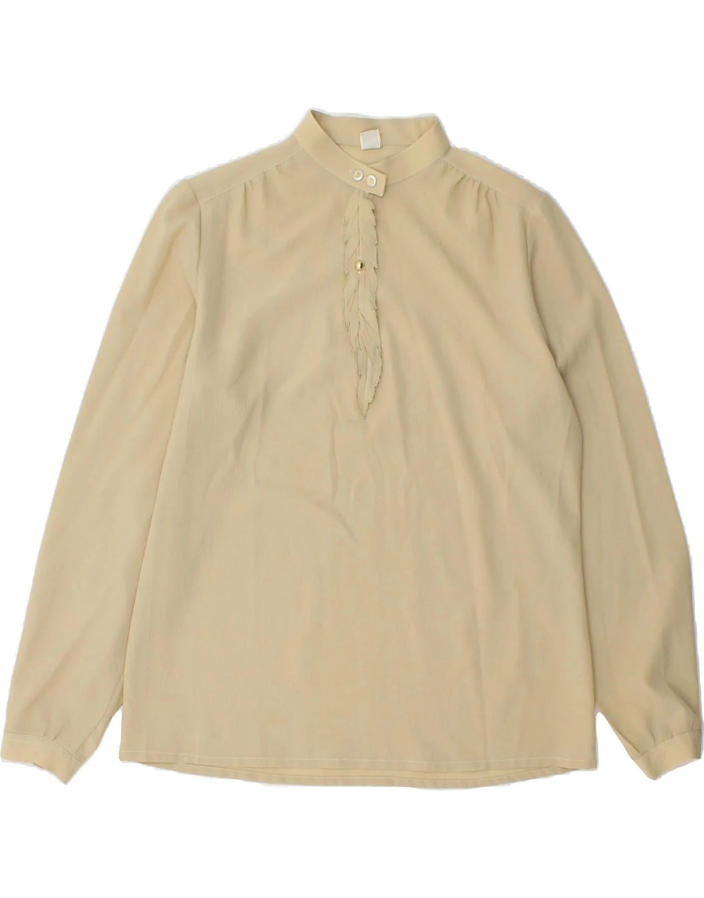 PRIMAVERA FIRENZE Womens Pullover Shirt Blouse UK 14 Large Beige Polyester