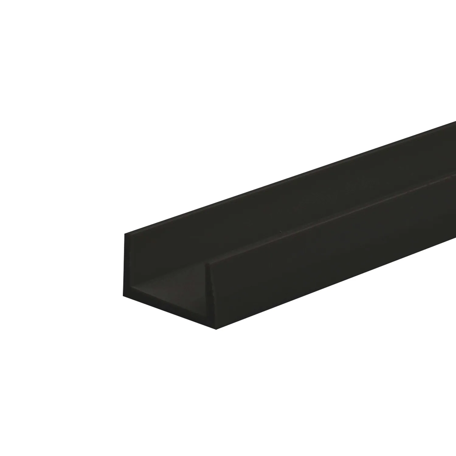 Profilo a U 1 m 18x10 mm in pvc nero opaco