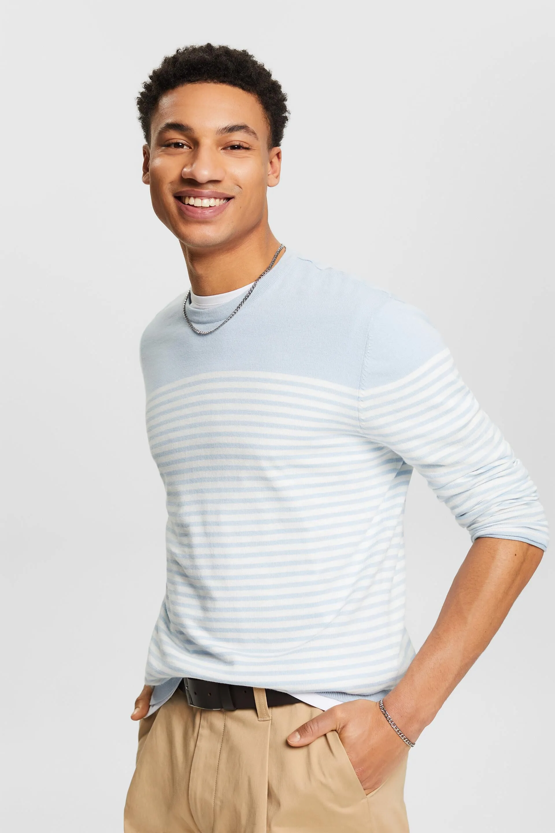 Pullover a righe in cotone