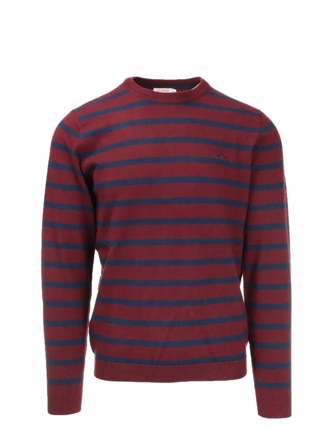 Pullover girocollo a righe