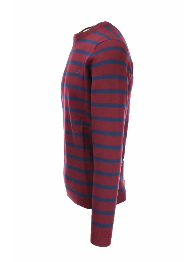 Pullover girocollo a righe