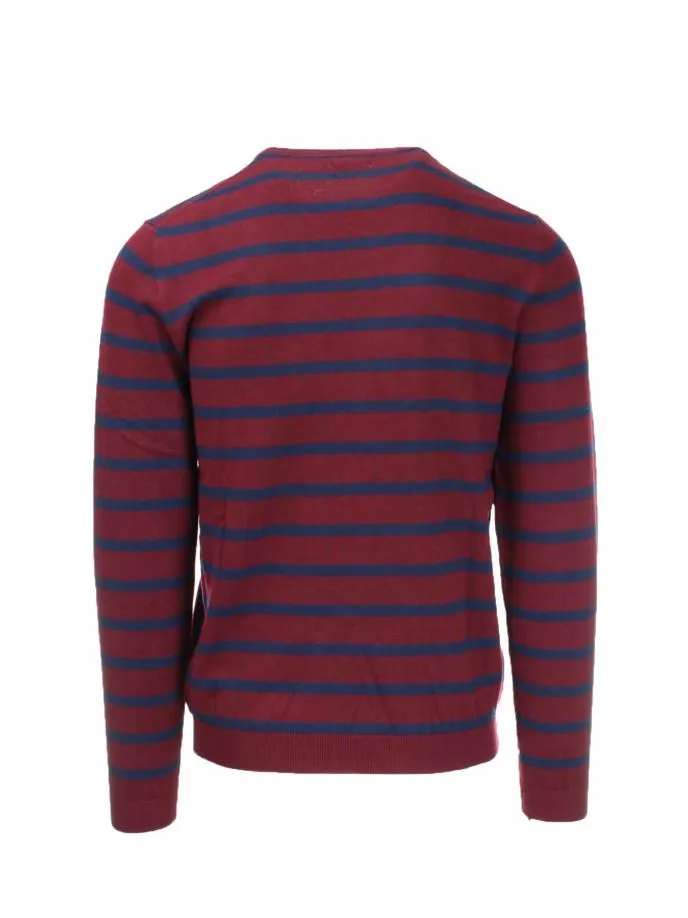 Pullover girocollo a righe