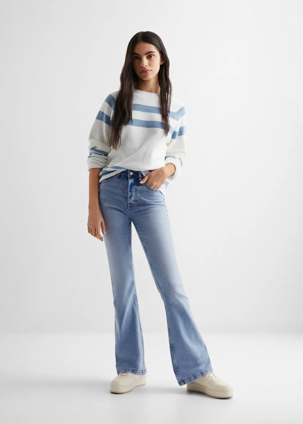Pullover maglia a righe