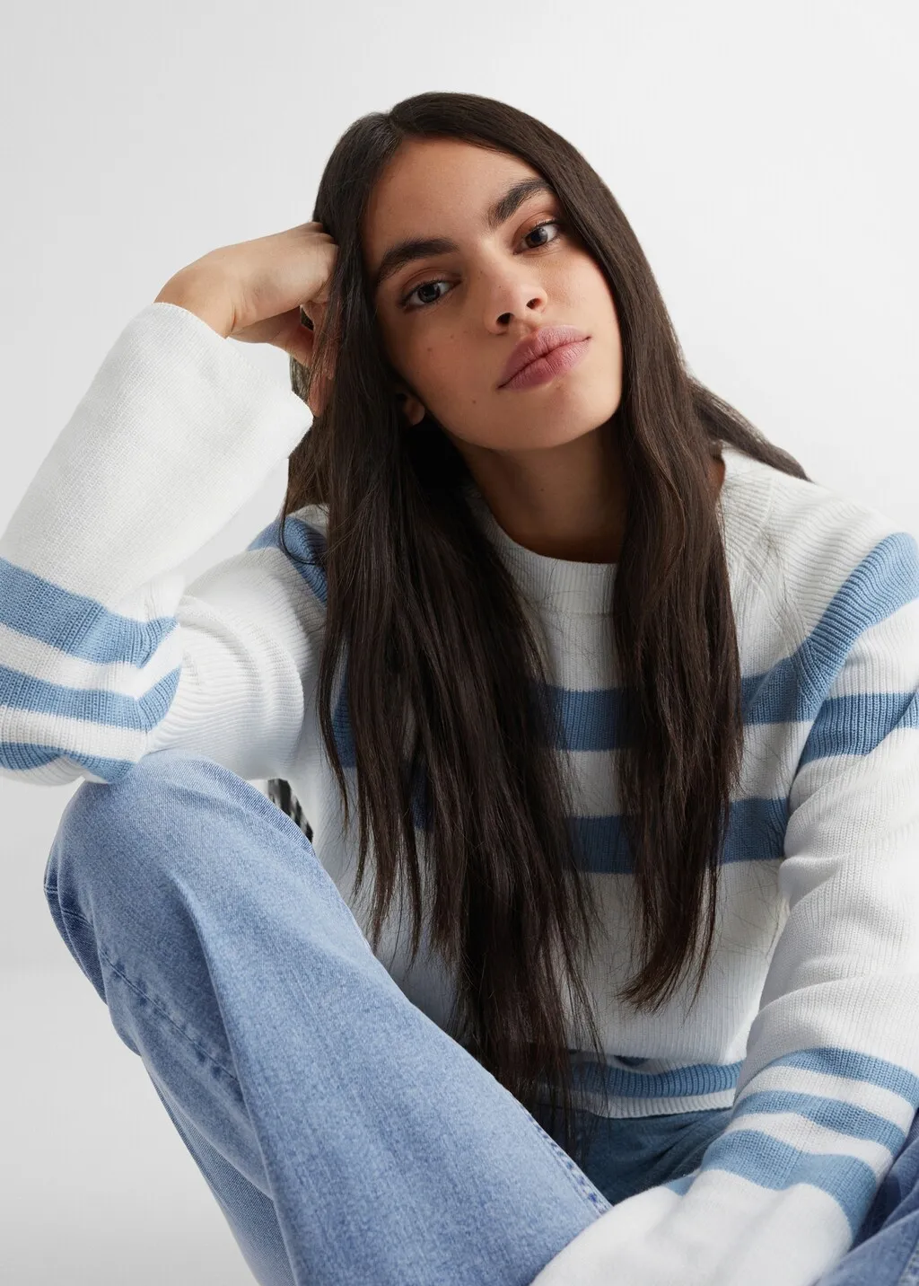 Pullover maglia a righe