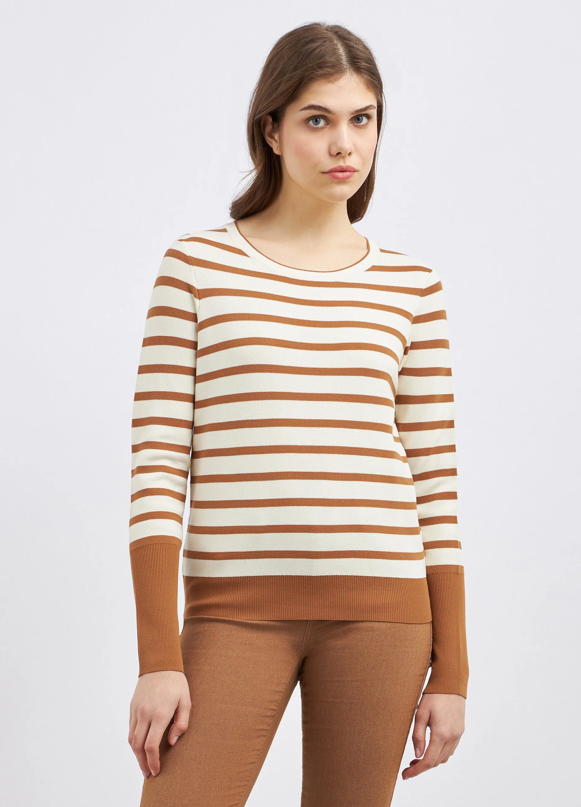 Pullover tricot a righe donna
