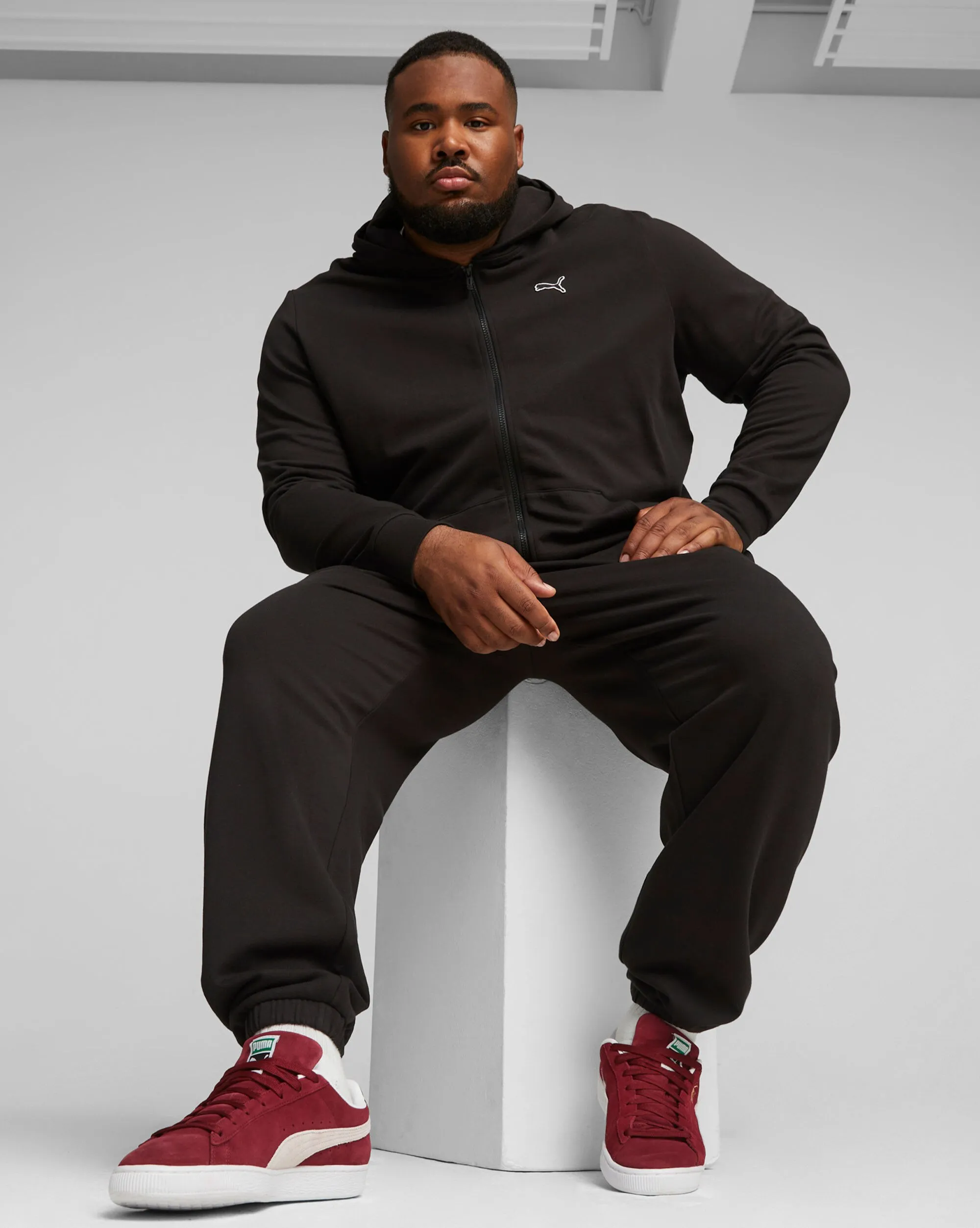 Puma Felpa con Zip Integrale e Cappuccio Better Essentials Nero Uomo