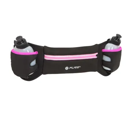 Pure 2Improve belt bag with water bottles for running Belt P2I201670 255560 black fuchsia