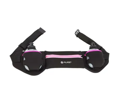 Pure 2Improve belt bag with water bottles for running Belt P2I201670 255560 black fuchsia