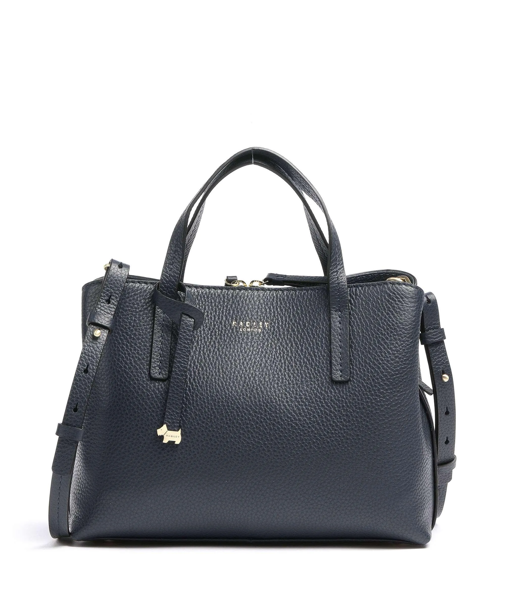  Radley London Dukes Place Borsa a mano pelle granulata blu scuro  