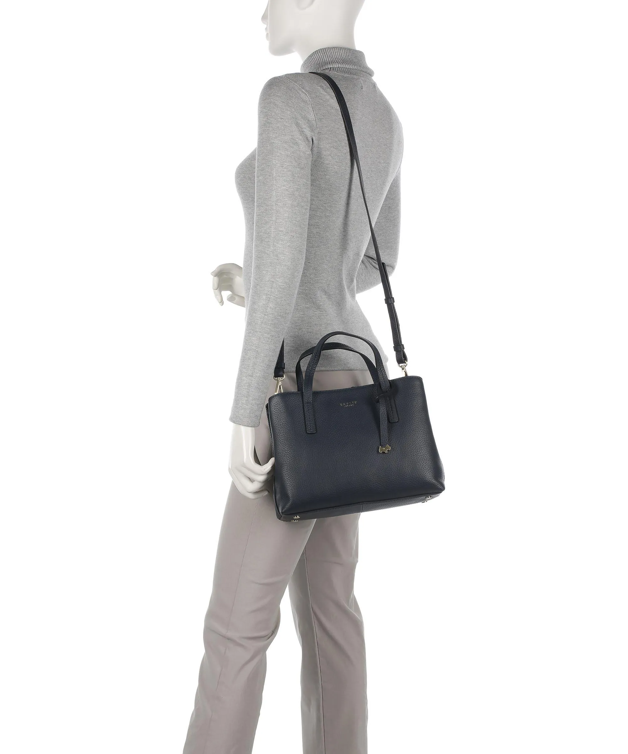  Radley London Dukes Place Borsa a mano pelle granulata blu scuro  