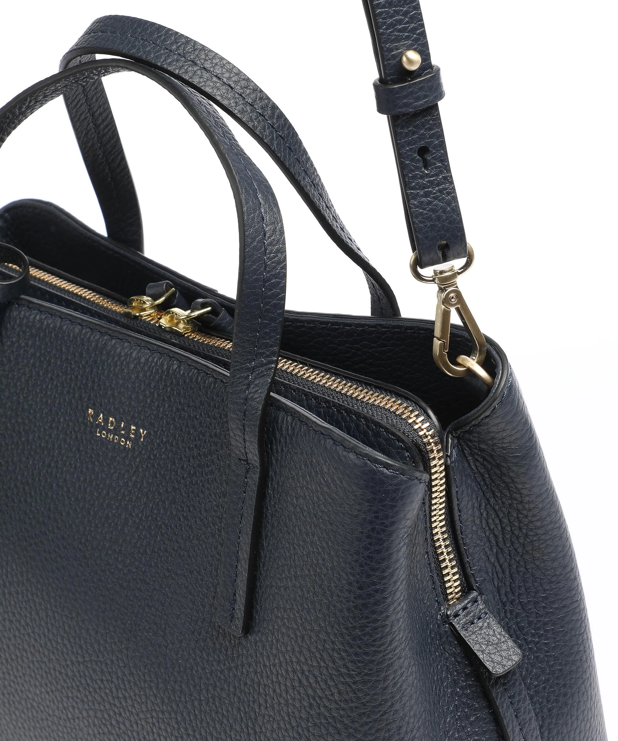  Radley London Dukes Place Borsa a mano pelle granulata blu scuro  