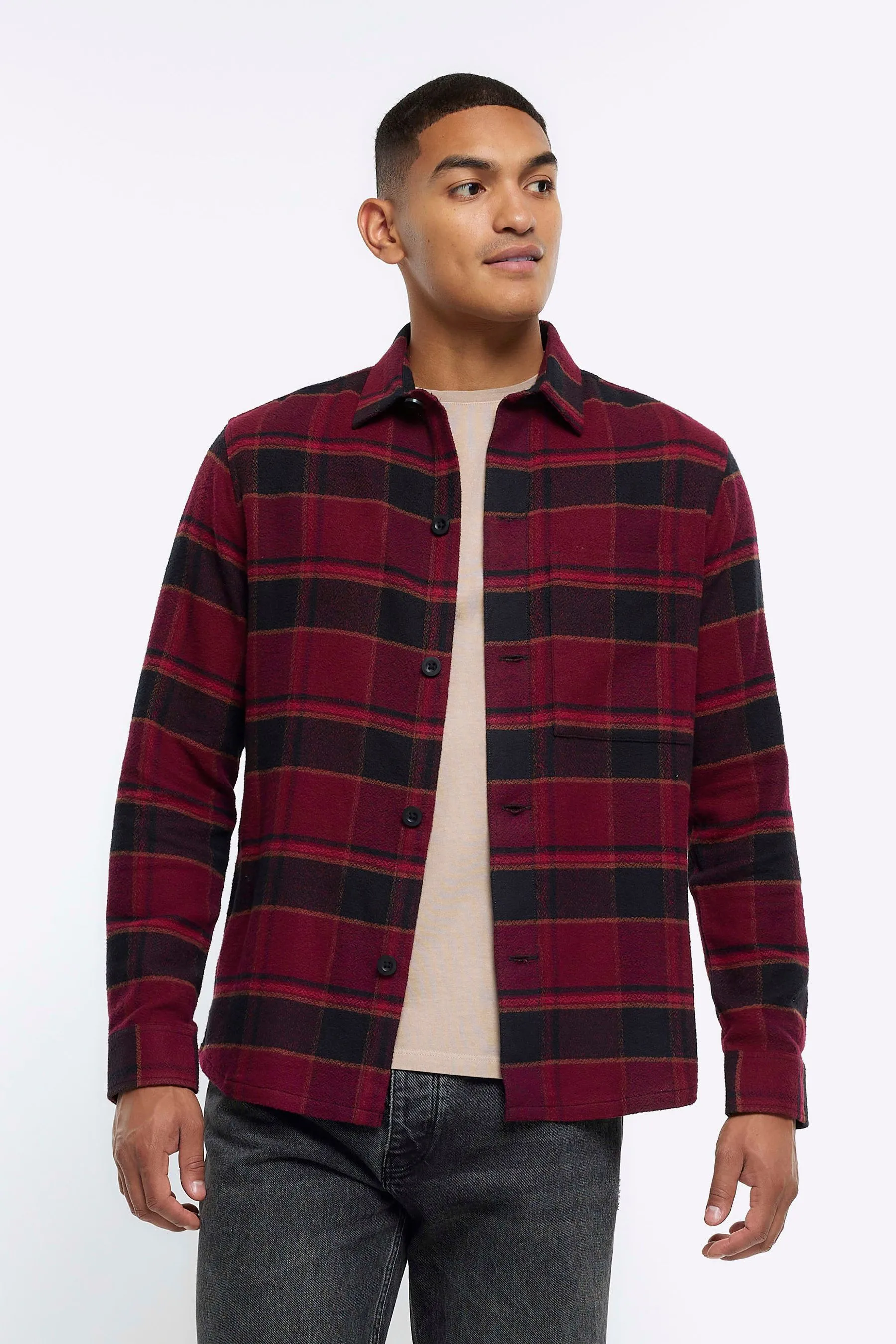 River Island - Camicia a quadri con A quadri