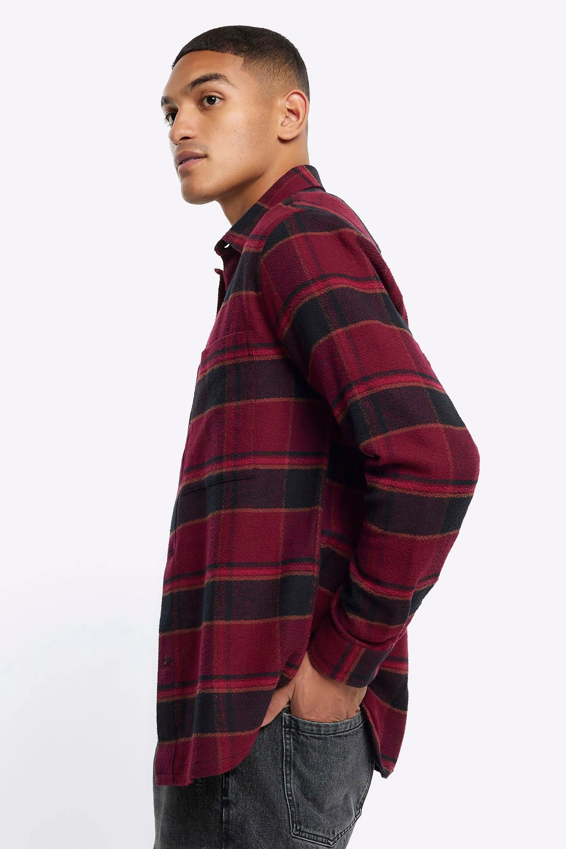 River Island - Camicia a quadri con A quadri