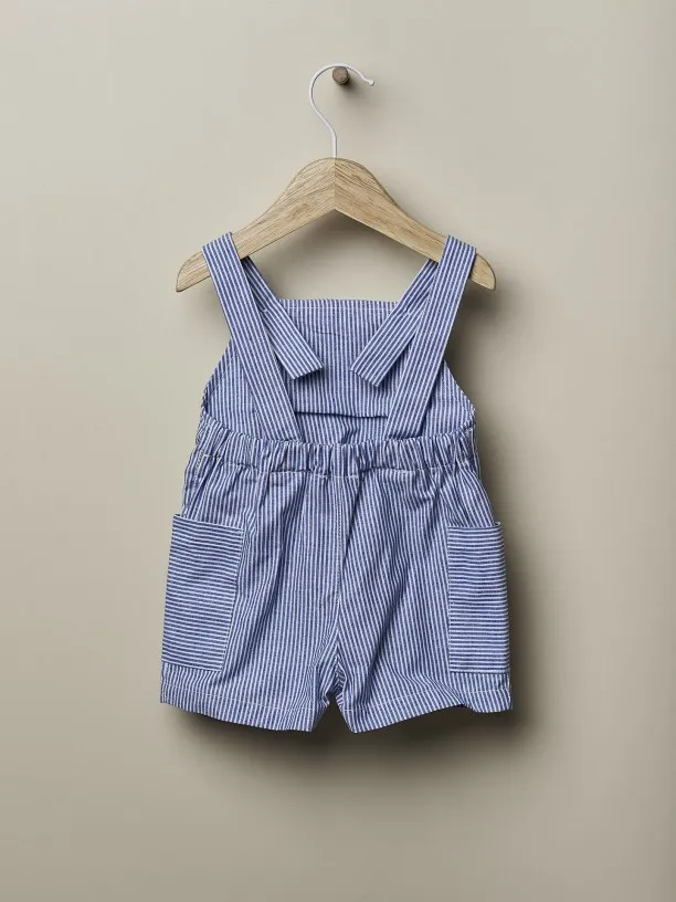 Salopette a righe in denim – Wedoble