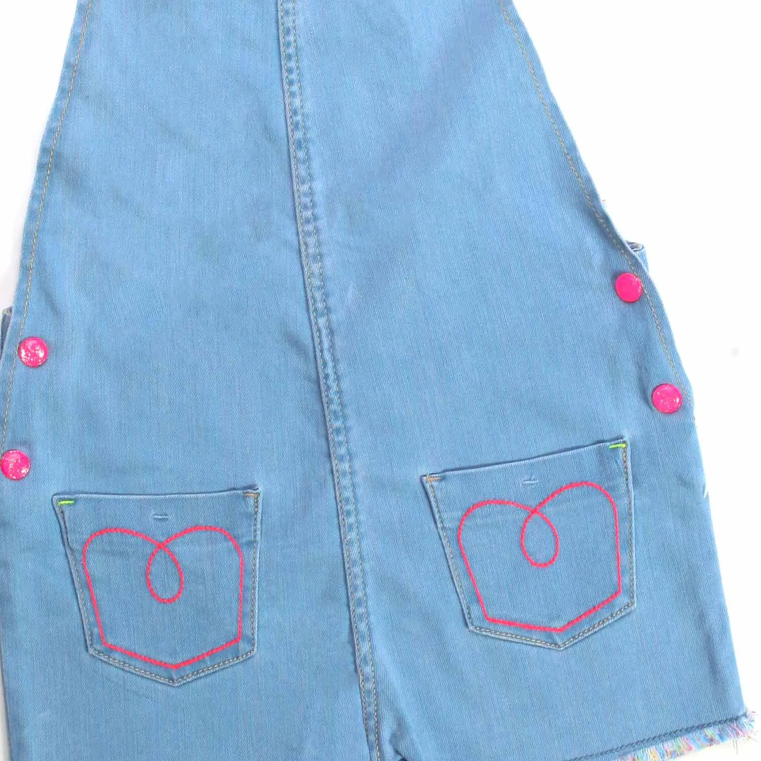 Salopette Corta Denim Bambina