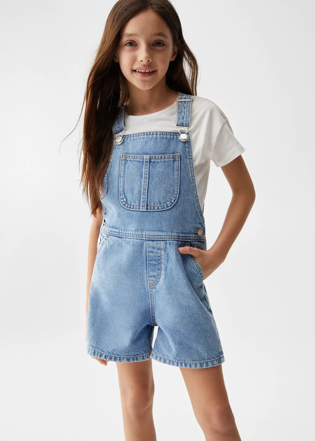 Salopette denim corta