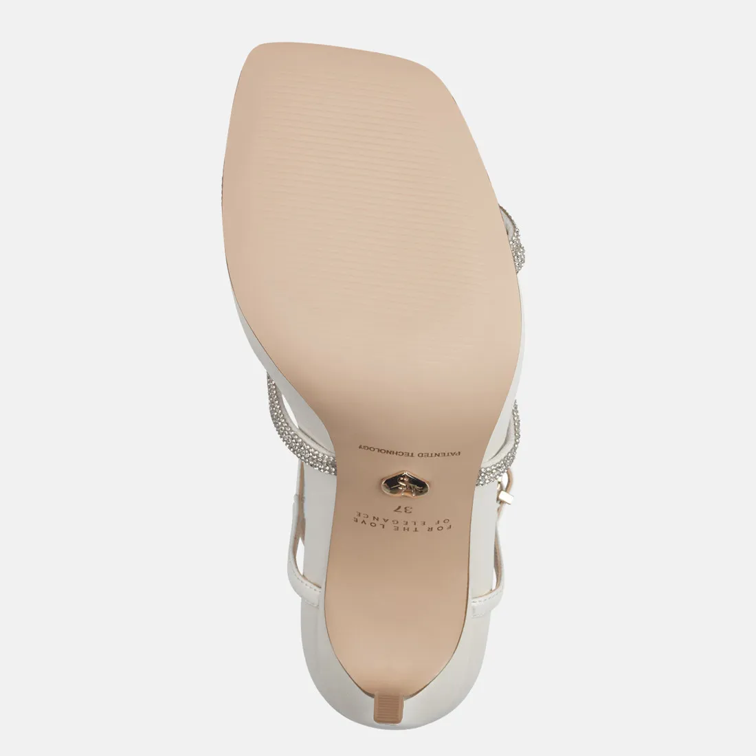 Sandalo Tamaris Heart & Sole argento con tacco alto