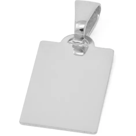 SARNIORO Ciondolo medaglia liscia in oro bianco 9Kt