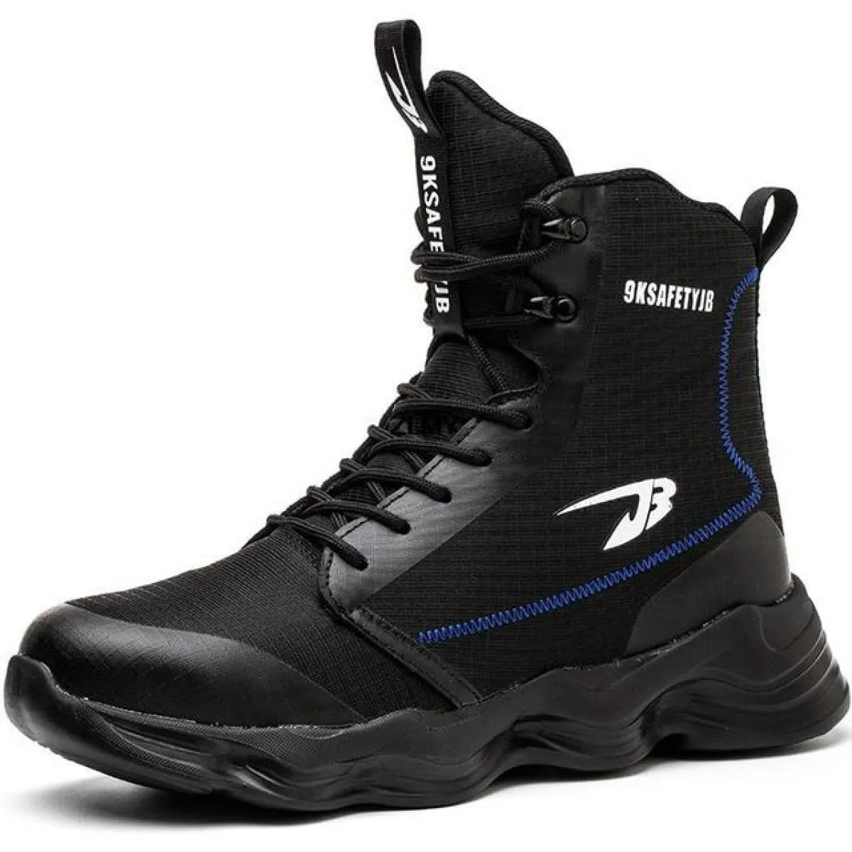 Scarpe antinfortunistiche da uomo alla moda Sneaker alte con punta in acciaio Scarpe da lavoro leggere da uomo Stivali antinfort