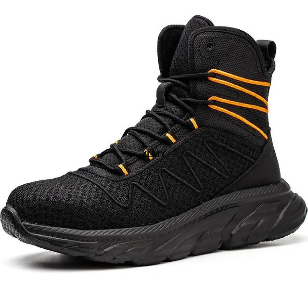 Scarpe antinfortunistiche da uomo alla moda Sneaker alte con punta in acciaio Scarpe da lavoro leggere da uomo Stivali antinfort