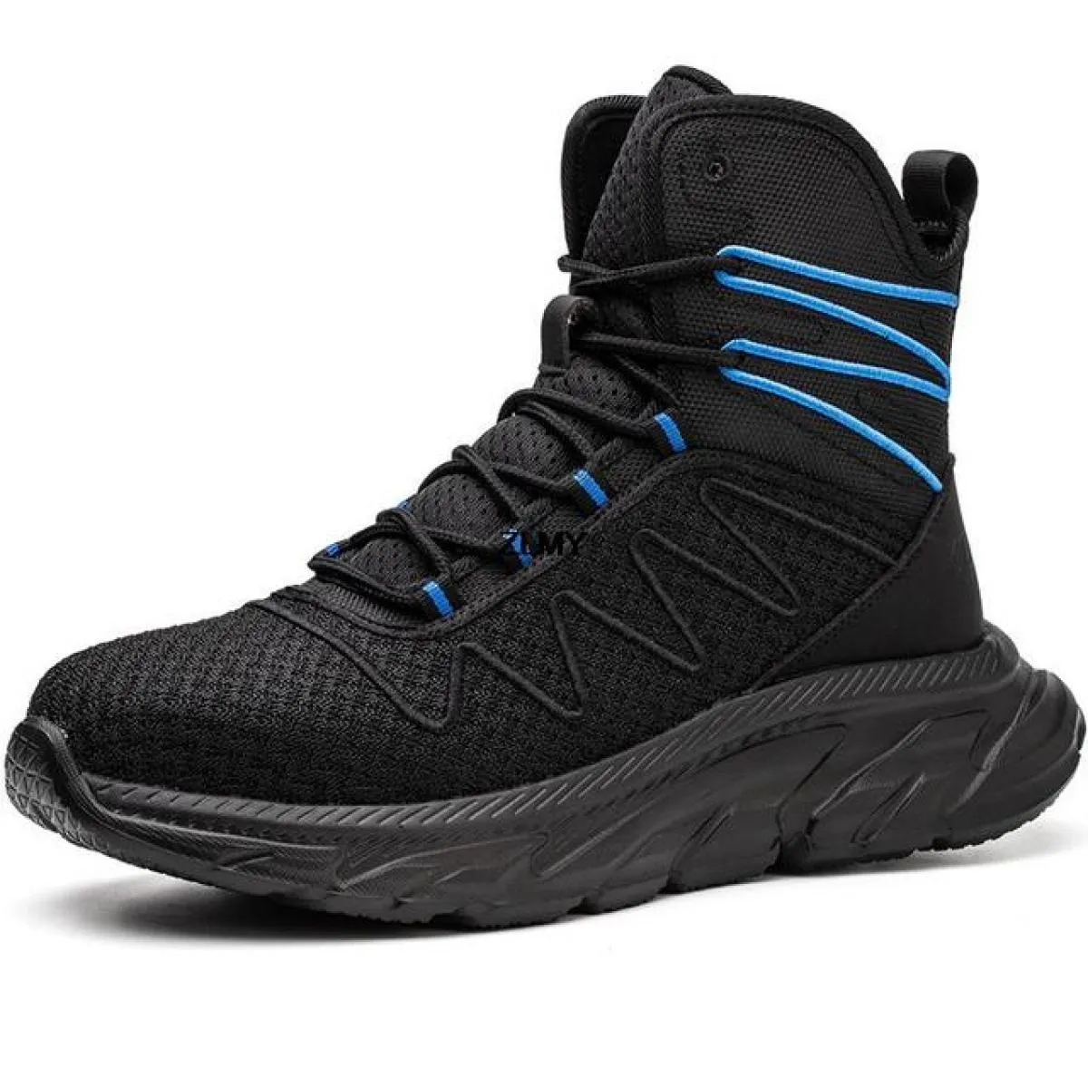 Scarpe antinfortunistiche da uomo alla moda Sneaker alte con punta in acciaio Scarpe da lavoro leggere da uomo Stivali antinfort